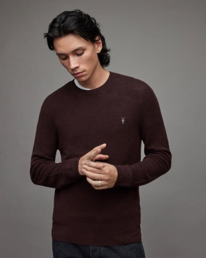 Beaujolais Red Allsaints Ivar Merino Crew Jumper | MK170X-7946