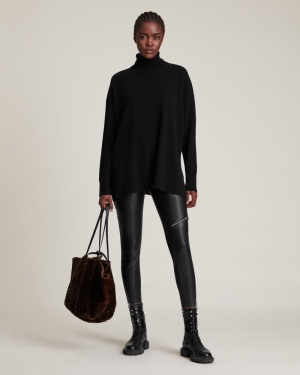 Black Allsaints Gala Cashmere Jumper | WK138V-5