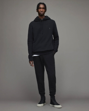 Black Allsaints Raven Cuffed Slim Sweatpants | MF058K-5