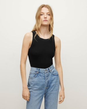 Black Allsaints Rina Tank | WM054Q-5