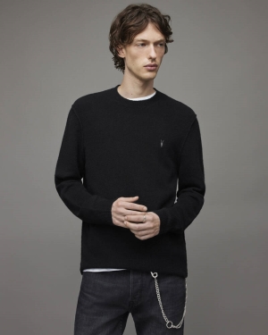 Black Allsaints Statten Crew Jumper | MK082V-5