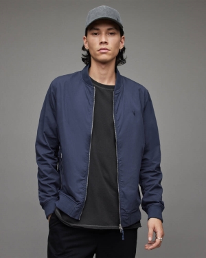 Command Blue Allsaints Bassett Bomber Jacket | MJ190W-7711