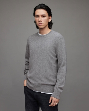 Grey Marl Allsaints Dalton Cashmere Wool Jumper | MK194X-107