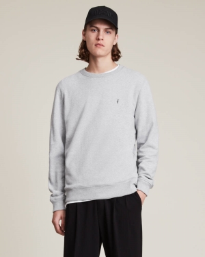 Grey Marl Allsaints Raven Sweatshirt | MF048K-107