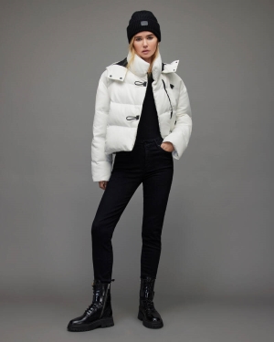 Optic White Allsaints Allais Puffer Jacket | WO152V-437