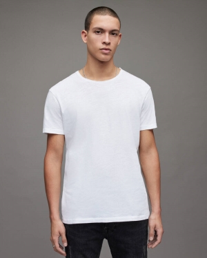 Optic White Allsaints Figure Crew T Shirt | MD008G-437