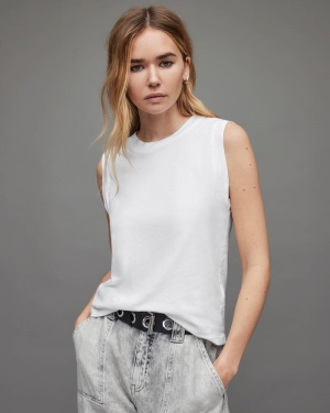 Optic White Allsaints Imogen Tank | WM221M-437