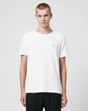 Optic White Allsaints Muse Short Sleeve Crew T Shirt | MD020R-437