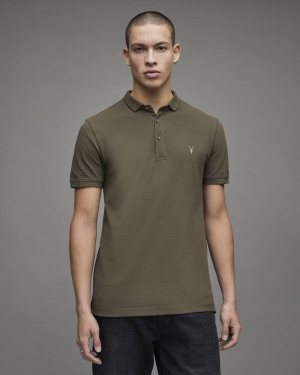 Park Green Allsaints Reform Short Sleeve Polo Shirt | MD206X-8042