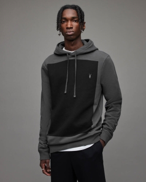 Pipe Grey Allsaints Lobke Pullover Hoodie | MF041X-7822