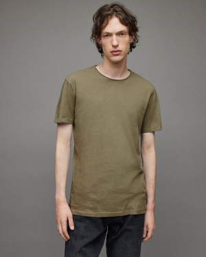 Serpentine Green Allsaints Figure Crew T Shirt | MD023X-7672