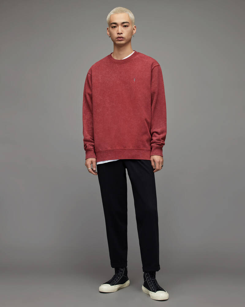 Auburn Red Allsaints Saka Crew Sweatshirt | MF068X-7855