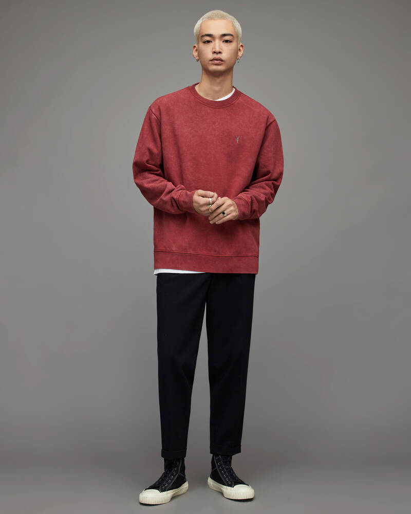 Auburn Red Allsaints Saka Crew Sweatshirt | MF068X-7855