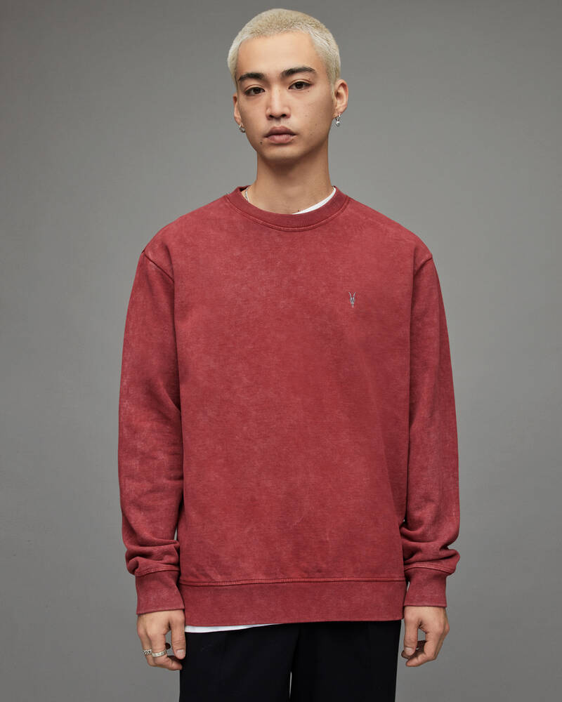 Auburn Red Allsaints Saka Crew Sweatshirt | MF068X-7855