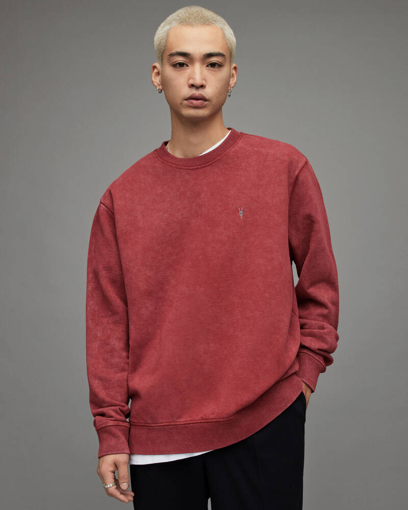 Auburn Red Allsaints Saka Crew Sweatshirt | MF068X-7855