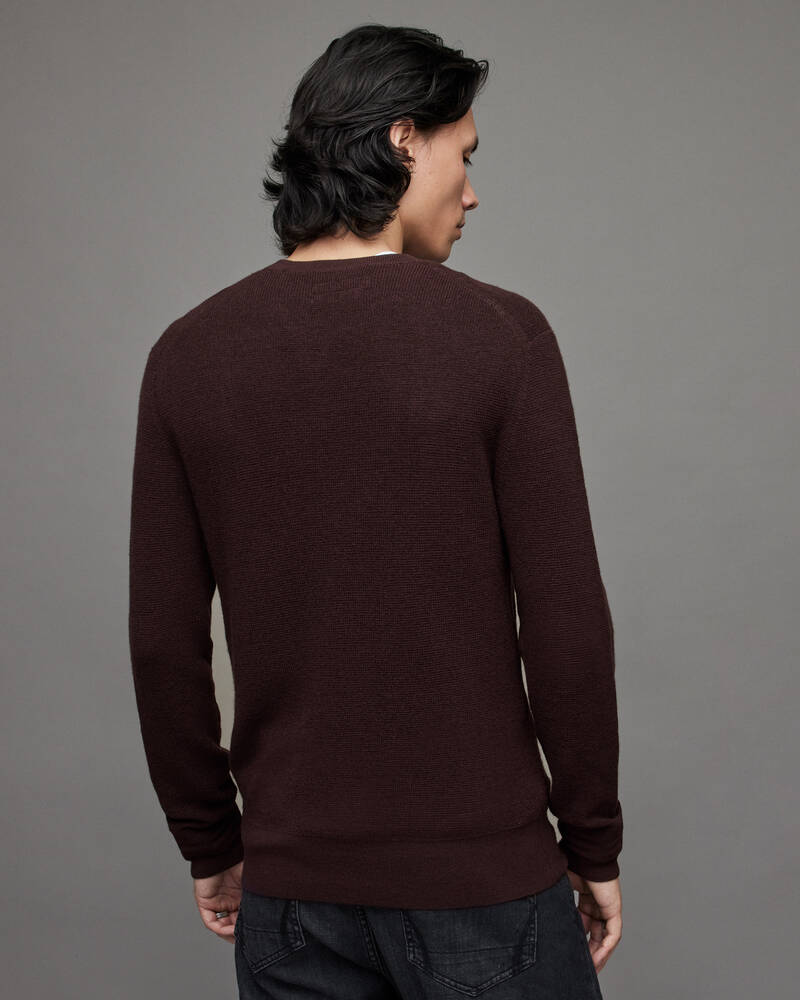 Beaujolais Red Allsaints Ivar Merino Crew Jumper | MK170X-7946