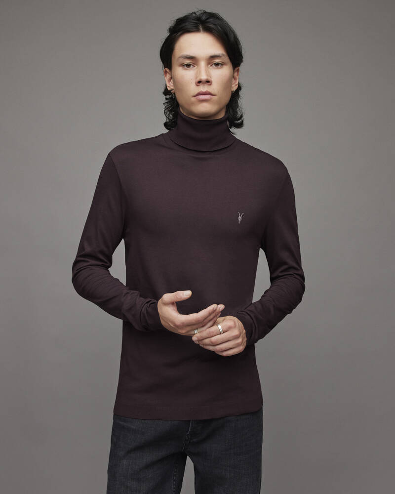 Beaujolais Red Allsaints Parlour Roll Neck Top | MD177X-7946