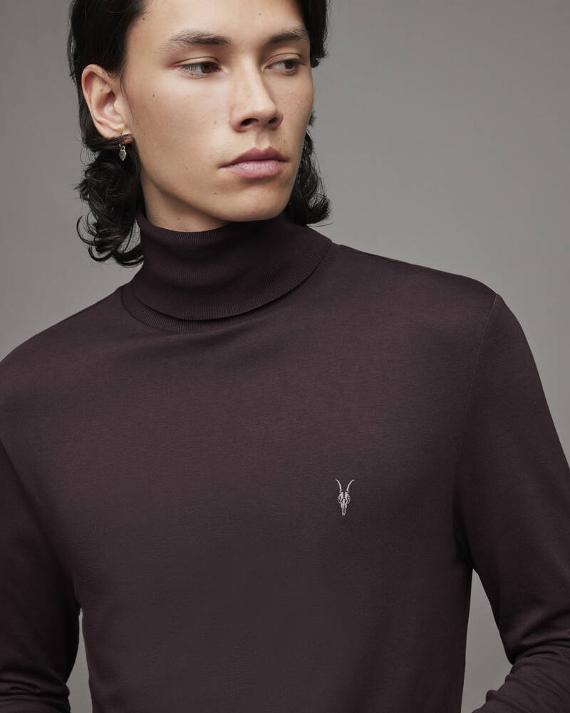 Beaujolais Red Allsaints Parlour Roll Neck Top | MD177X-7946