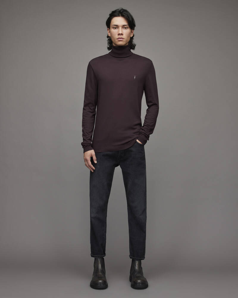 Beaujolais Red Allsaints Parlour Roll Neck Top | MD177X-7946