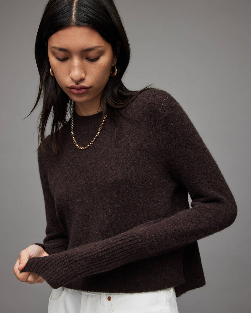 Bitter Brown Allsaints Wick Crew Jumper | WK088X-1132