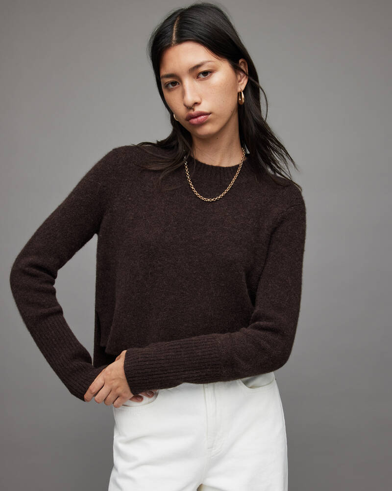 Bitter Brown Allsaints Wick Crew Jumper | WK088X-1132