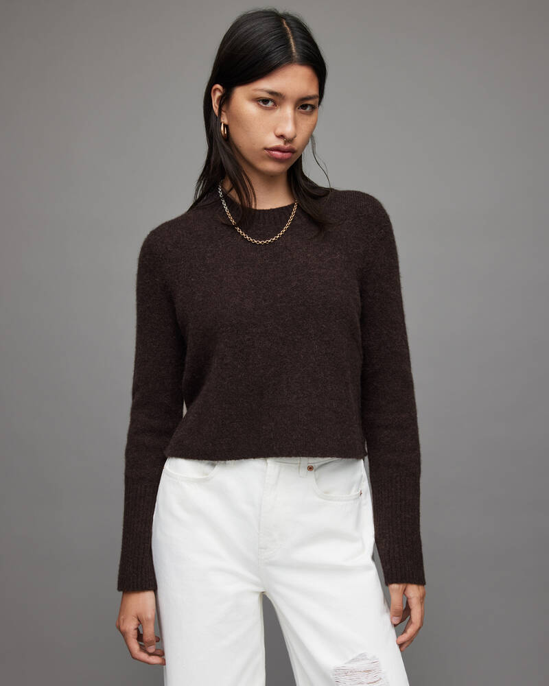 Bitter Brown Allsaints Wick Crew Jumper | WK088X-1132