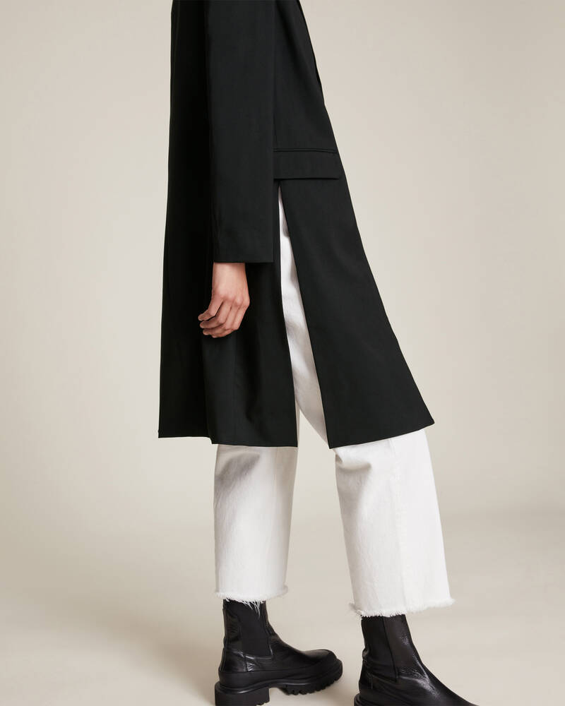 Black Allsaints Aleida Jersey Duster Blazer | WT110V-5