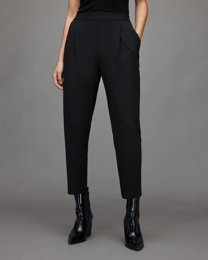 Black Allsaints Aleida Jersey Trousers | WT111V-5