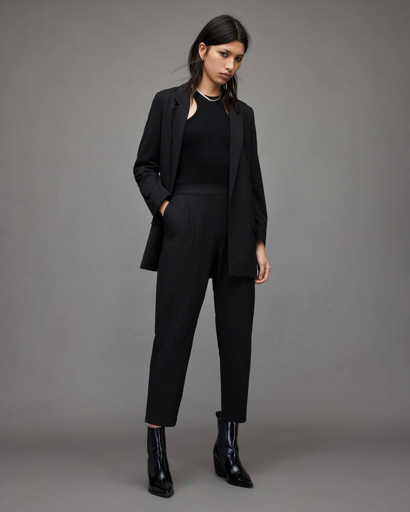 Black Allsaints Aleida Jersey Trousers | WT111V-5