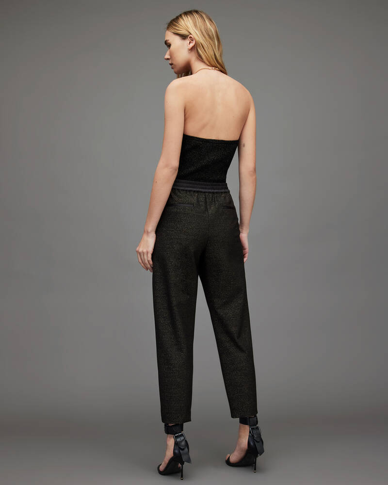 Black Allsaints Aleida Shimmer Trousers | WT032X-5