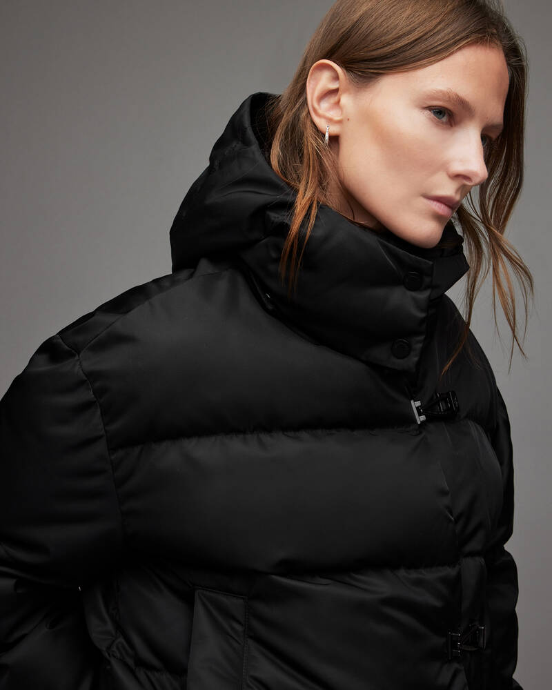 Black Allsaints Allais Puffer Jacket | WO152V-5