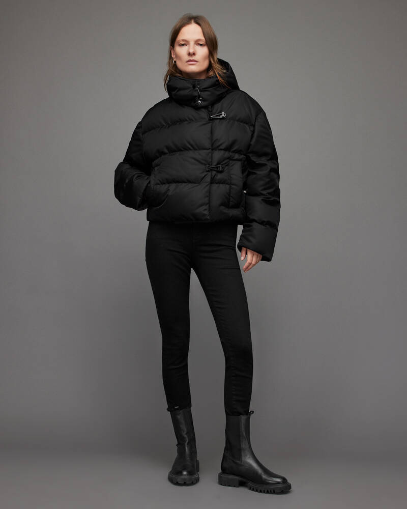 Black Allsaints Allais Puffer Jacket | WO152V-5