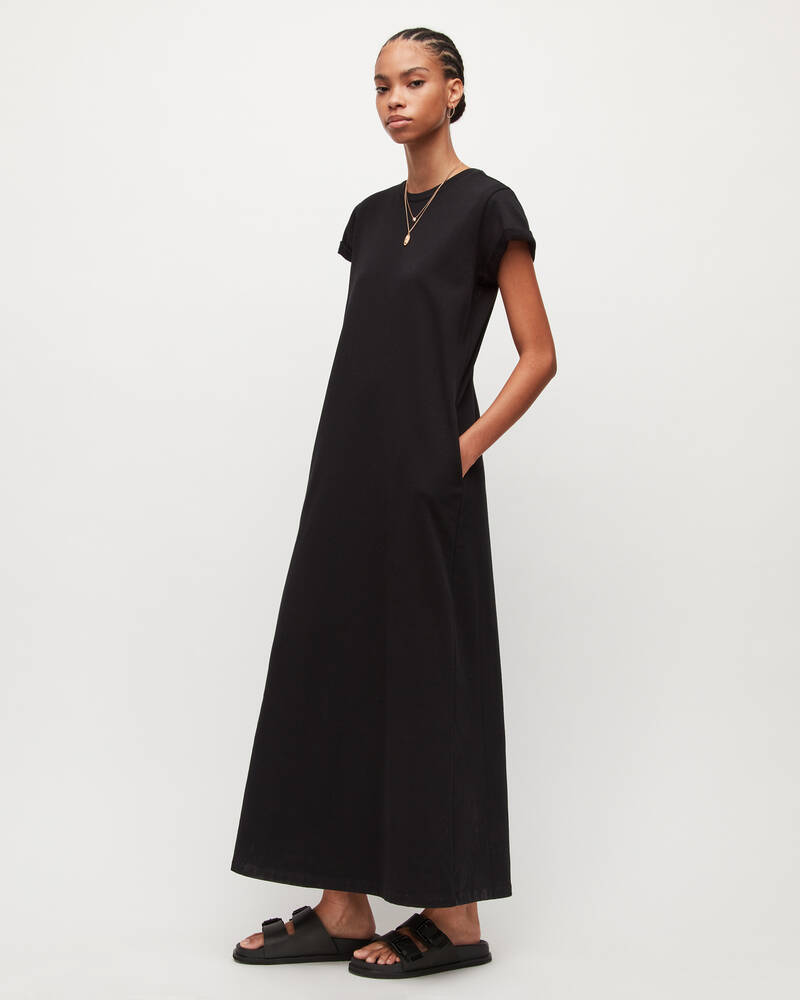 Black Allsaints Anna Maxi Dress | WD311W-5