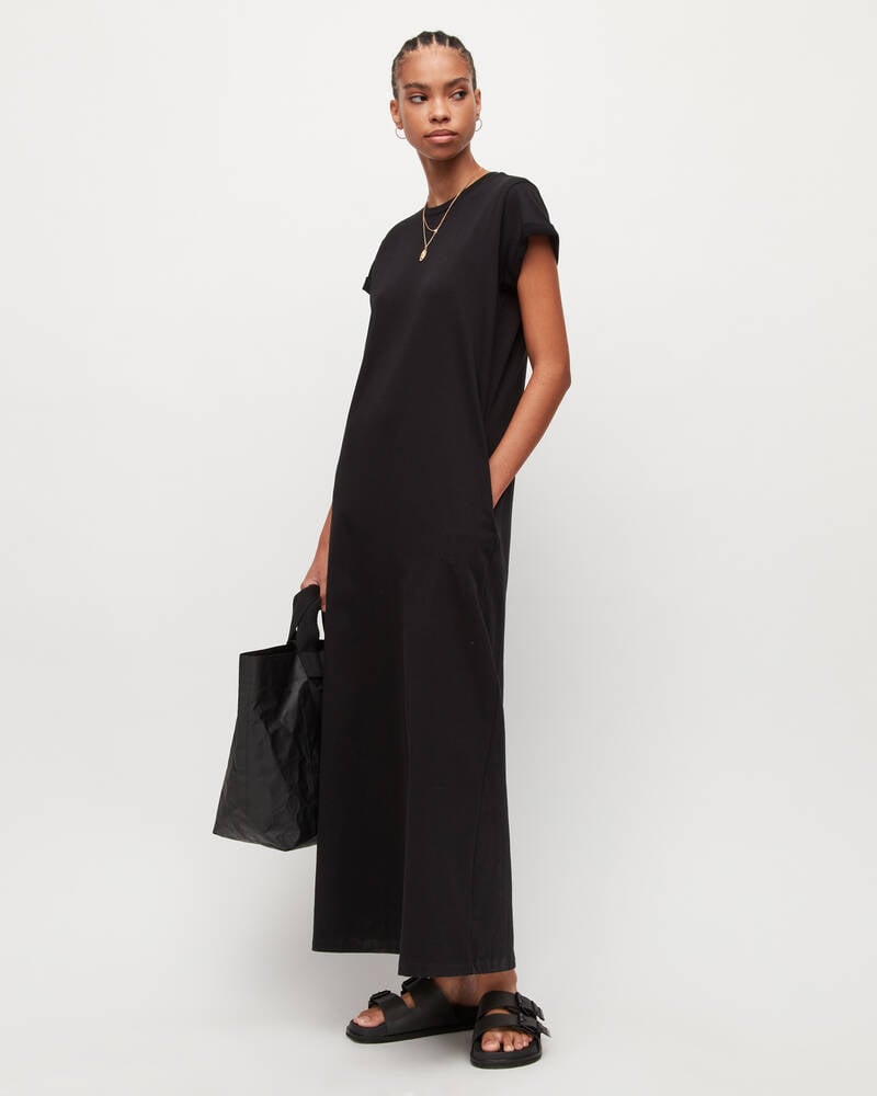 Black Allsaints Anna Maxi Dress | WD311W-5