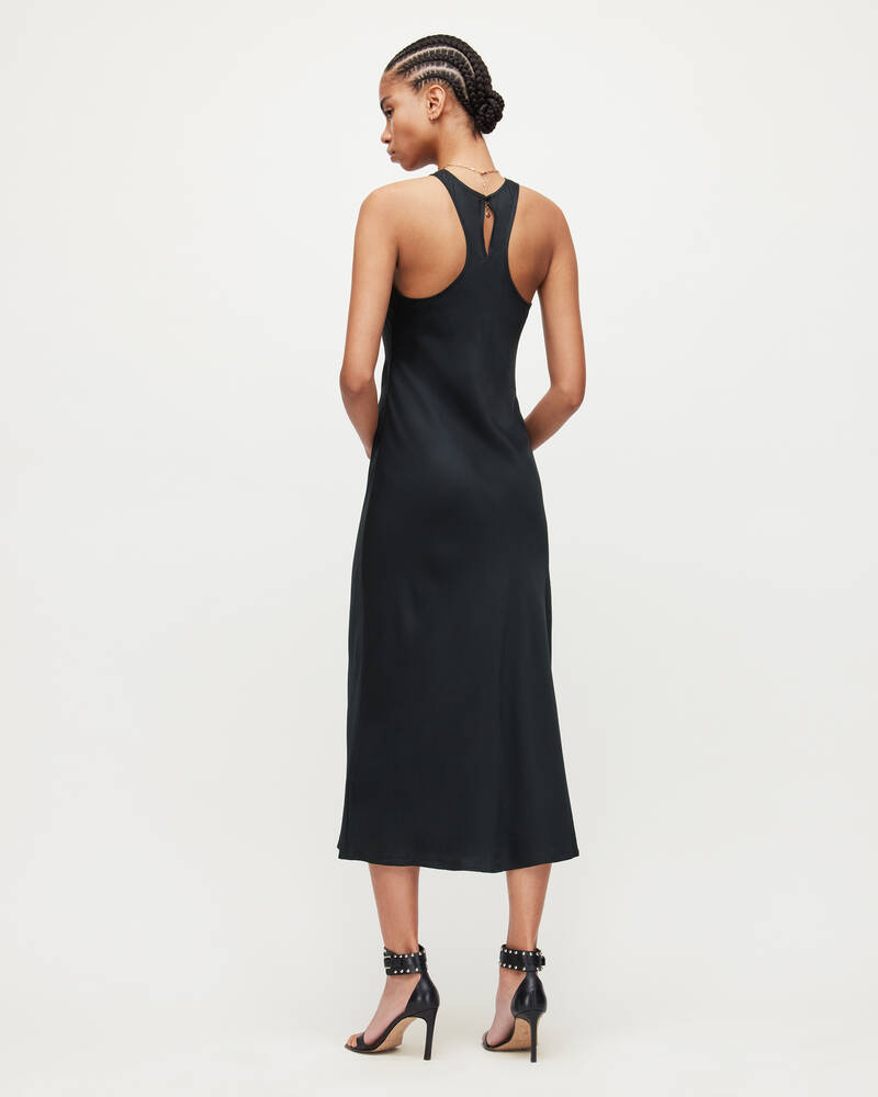 Black Allsaints Betina Slip Dress | WD286W-5