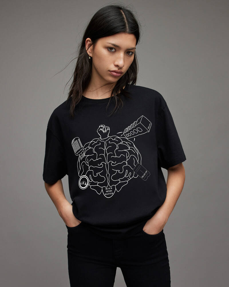 Black Allsaints Black Minds Matter Charity Unisex T Shirt | WG085X-5