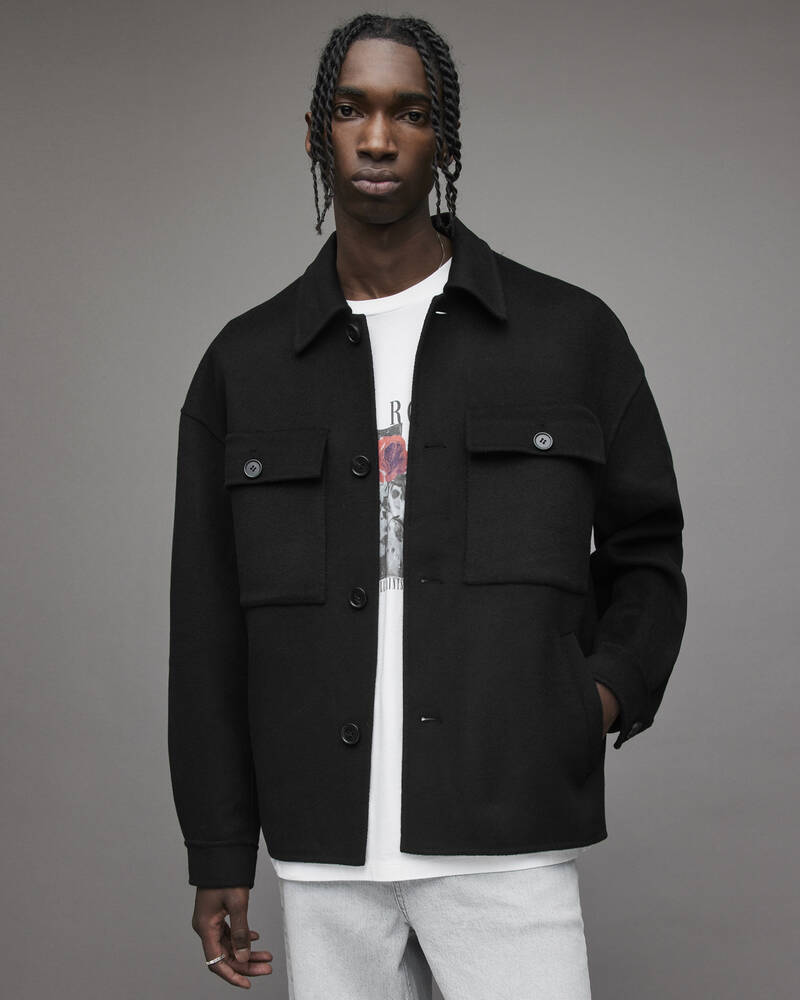 Black Allsaints Broderick Jacket | MJ055X-5