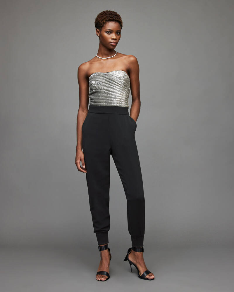 Black Allsaints Caro Sequin Jumpsuit | WP063Y-5