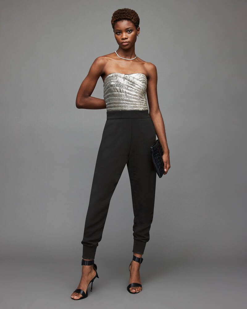 Black Allsaints Caro Sequin Jumpsuit | WP063Y-5