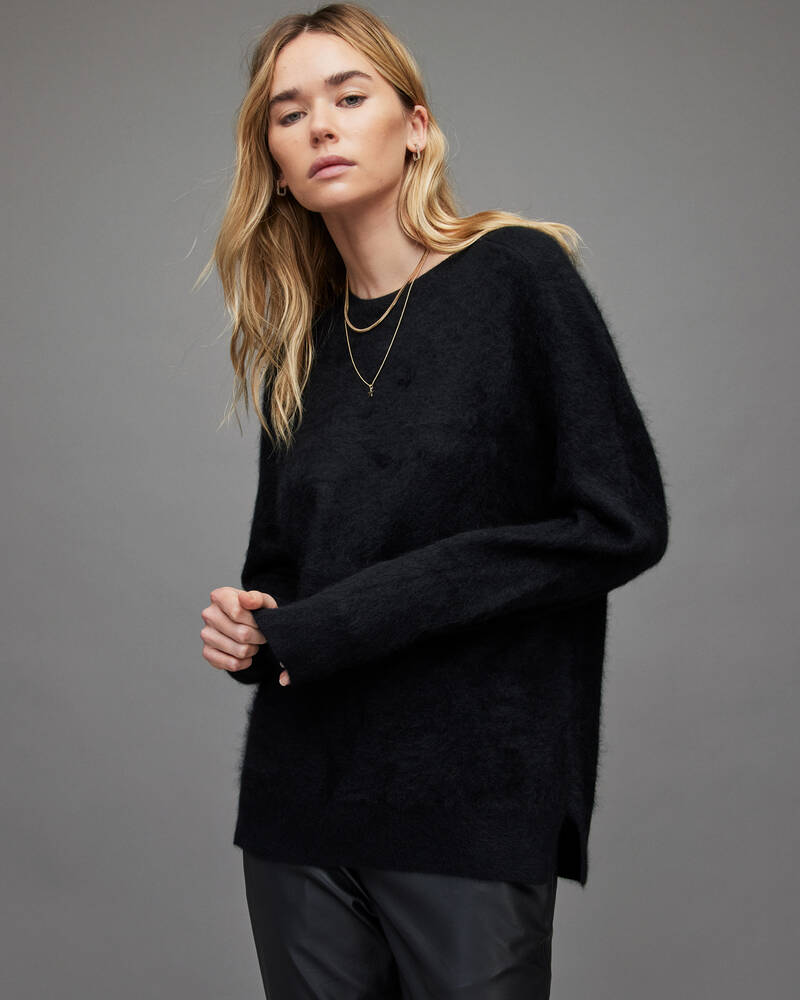 Black Allsaints Chrissy Cashmere Jumper | WK095V-5