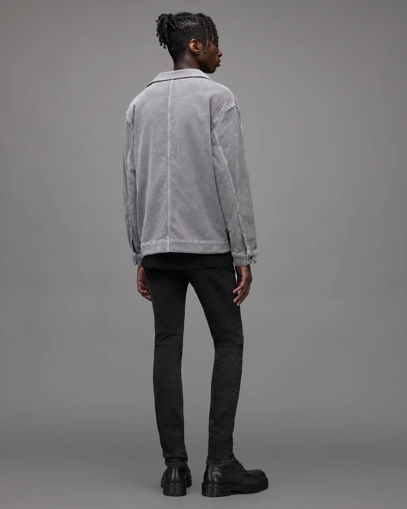 Black Allsaints Cigarette Damaged Skinny Jeans | ME066W-5