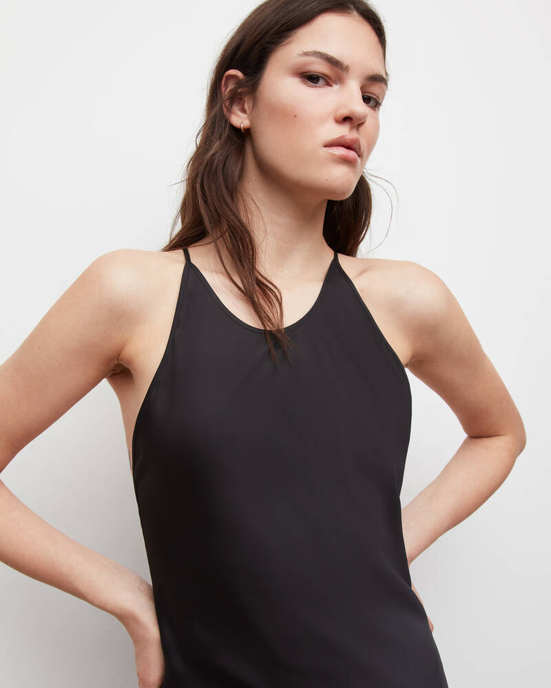 Black Allsaints Coralie Slip Dress | WD414W-5