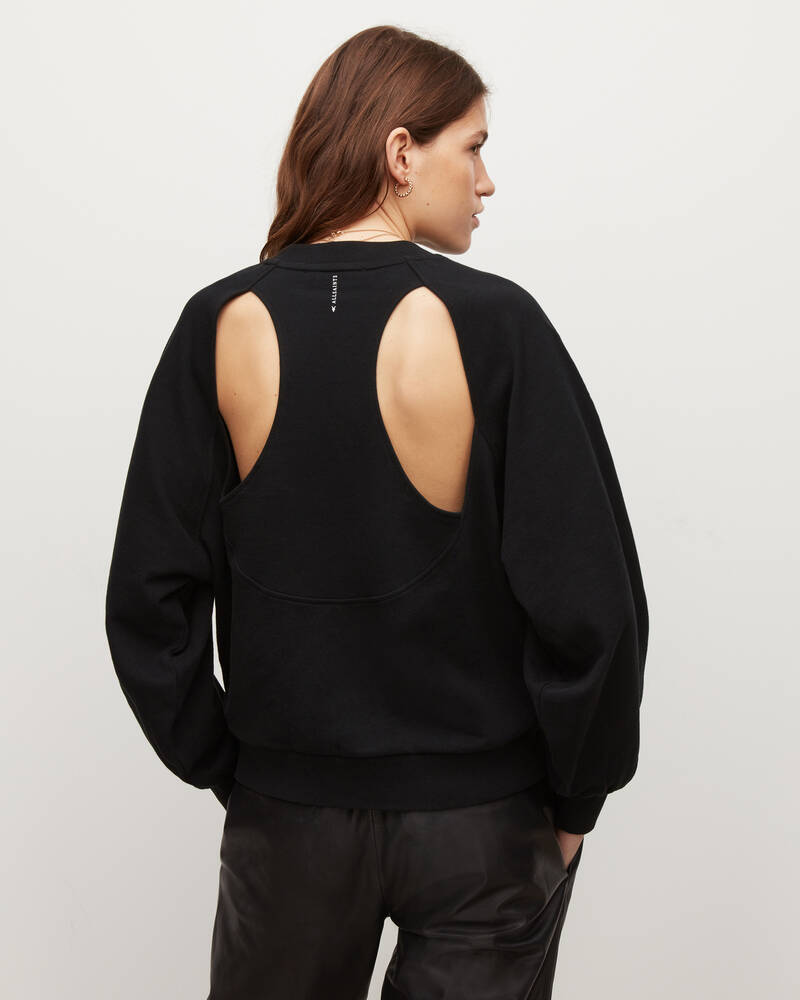 Black Allsaints Cygni Sweatshirt | WM212V-5