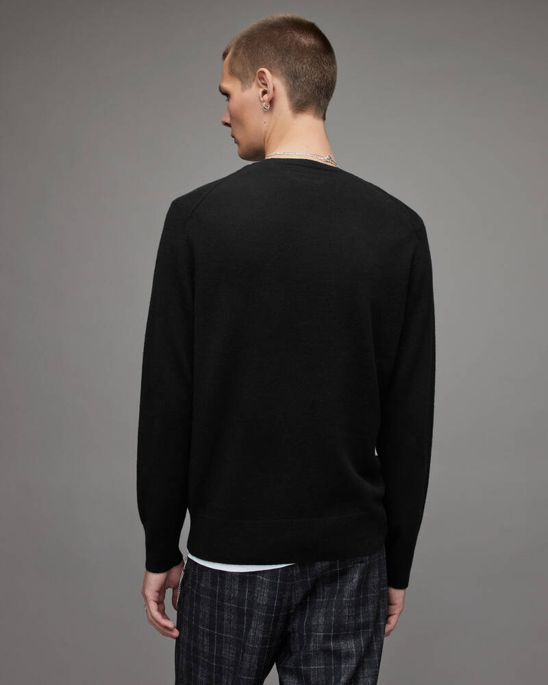 Black Allsaints Dalton Cashmere Wool Jumper | MK193X-5