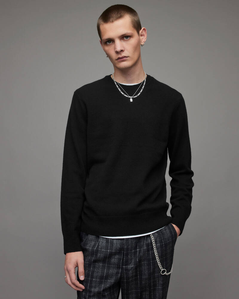 Black Allsaints Dalton Cashmere Wool Jumper | MK193X-5