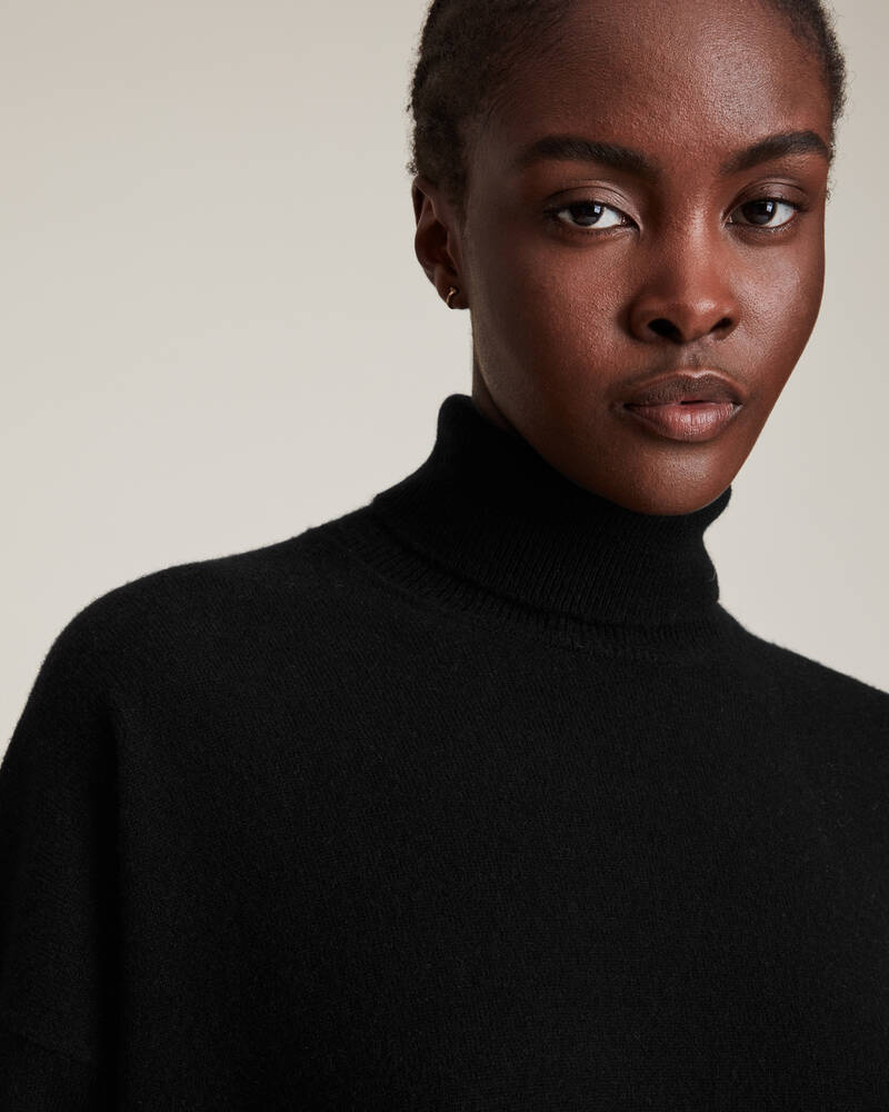 Black Allsaints Gala Cashmere Jumper | WK138V-5