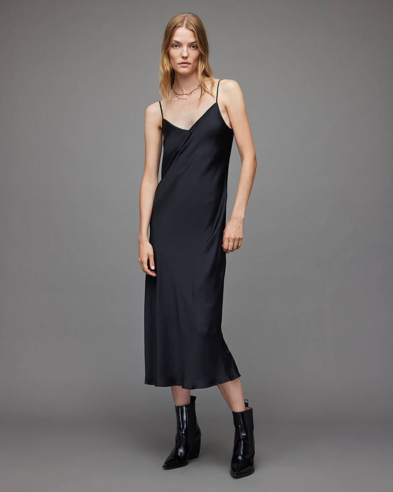 Black Allsaints Hera 2 In 1 Dress | WD199S-5