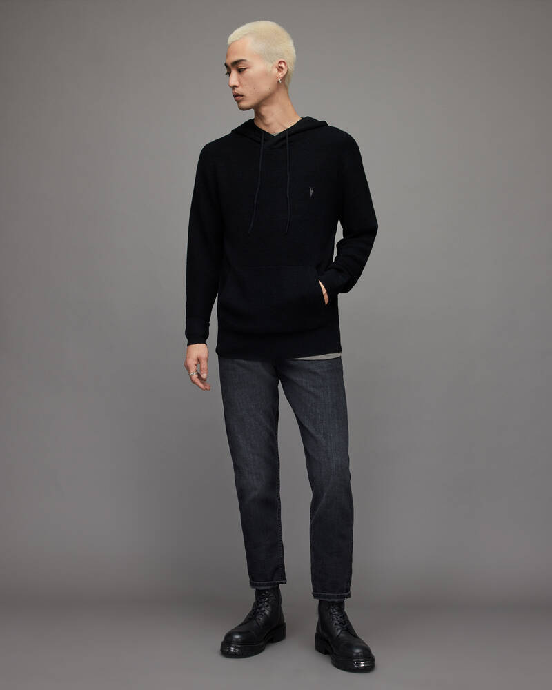 Black Allsaints Ivar Merino Hoodie | MK055P-5