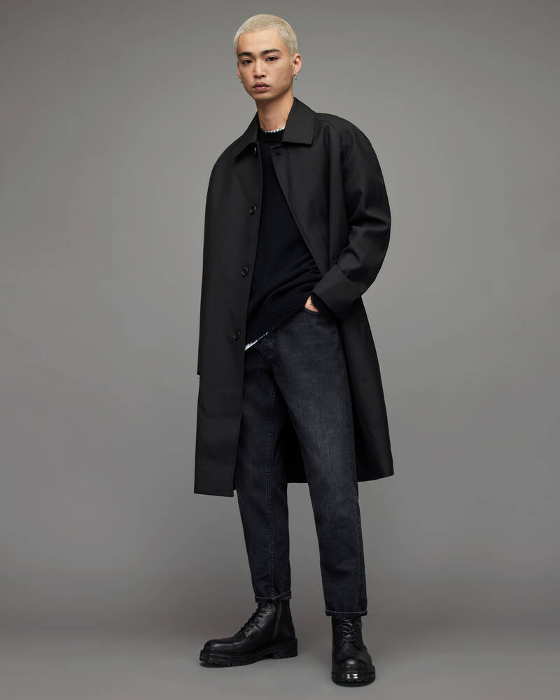 Black Allsaints Lester Oversized Coat | MC013X-5