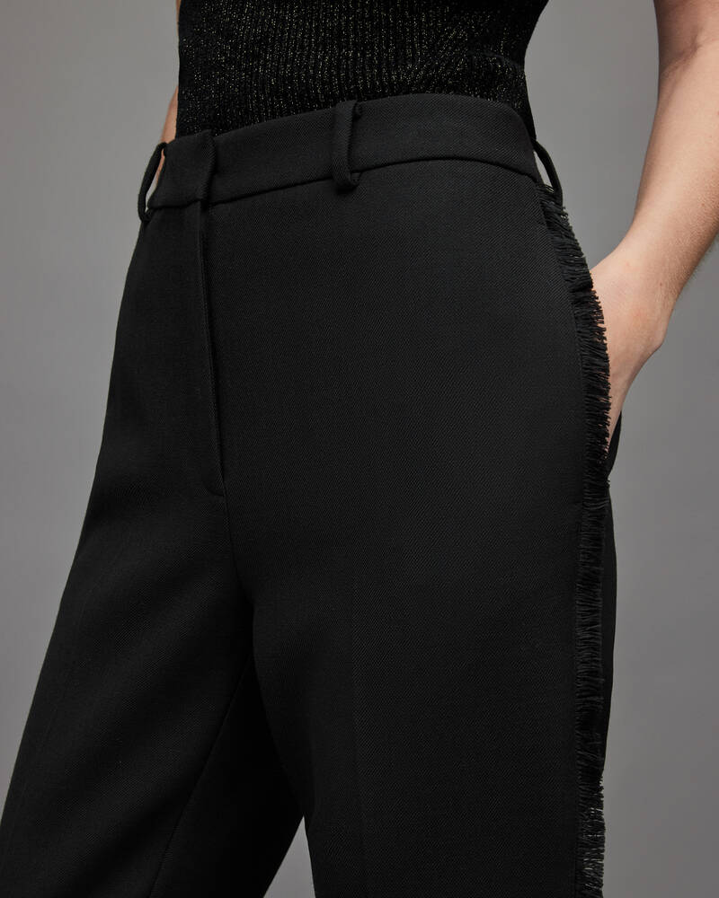 Black Allsaints Maxine Mid Rise Trousers | WT008X-5